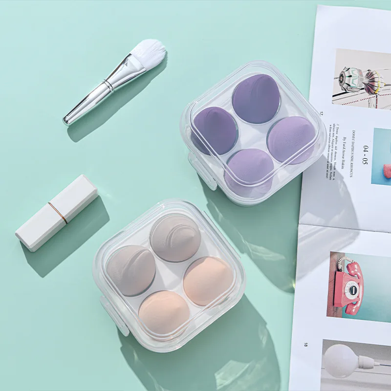 Zestaw jajek kosmetycznych 8-częściowy, 4-częściowy, hydrofilowa, nielateksowa gąbka do makijażu z kroplą wody i gąbką do makijażu o podwójnym zastosowaniu