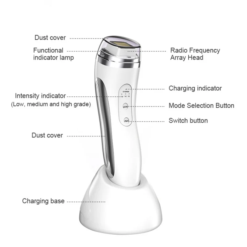 Mini At-Home Spa Device Rechargeable Skin Tightening Face Lifting Fractional Radio Frequency RF Beauty Apparatus Professional