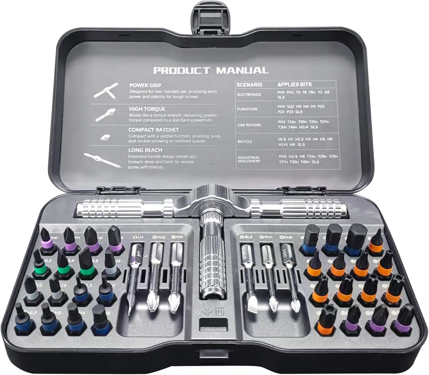 

42-in-1 Ratchet Screwdriver Set with Magnetic Tips & Premium Case for Electronics, Furniture, Phone Repair