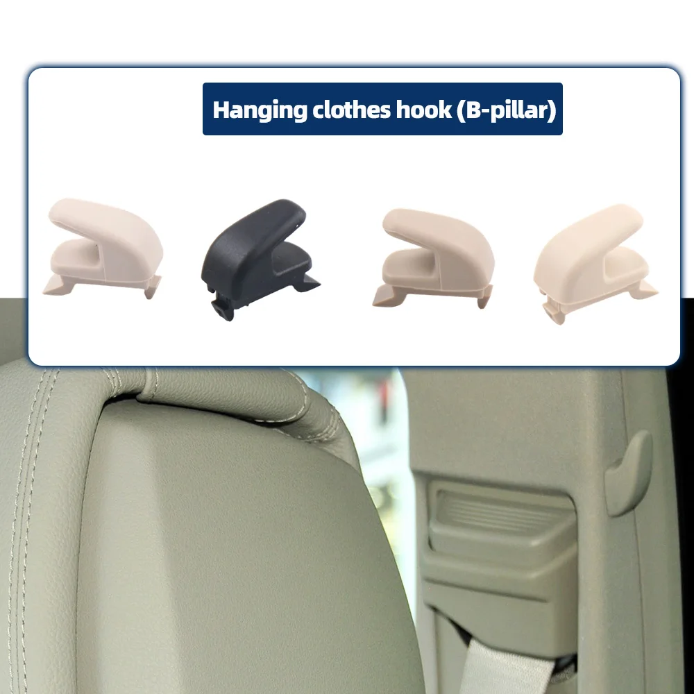 Car Interior B Pillar Coat Hook Plain Black Plastic Hanging Button Replacement For Mercedes-Benz W117 W218 W212 W222
