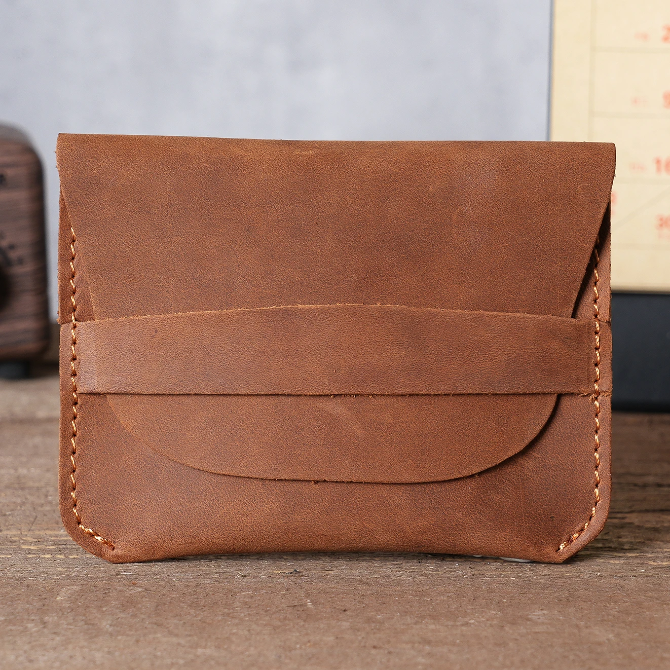 

Genuine Leather Card Holder Wallets Coin Pocket Card Holder Slim Mini Wallet Small Money Bag Men RFID Male Purses Wallet Men