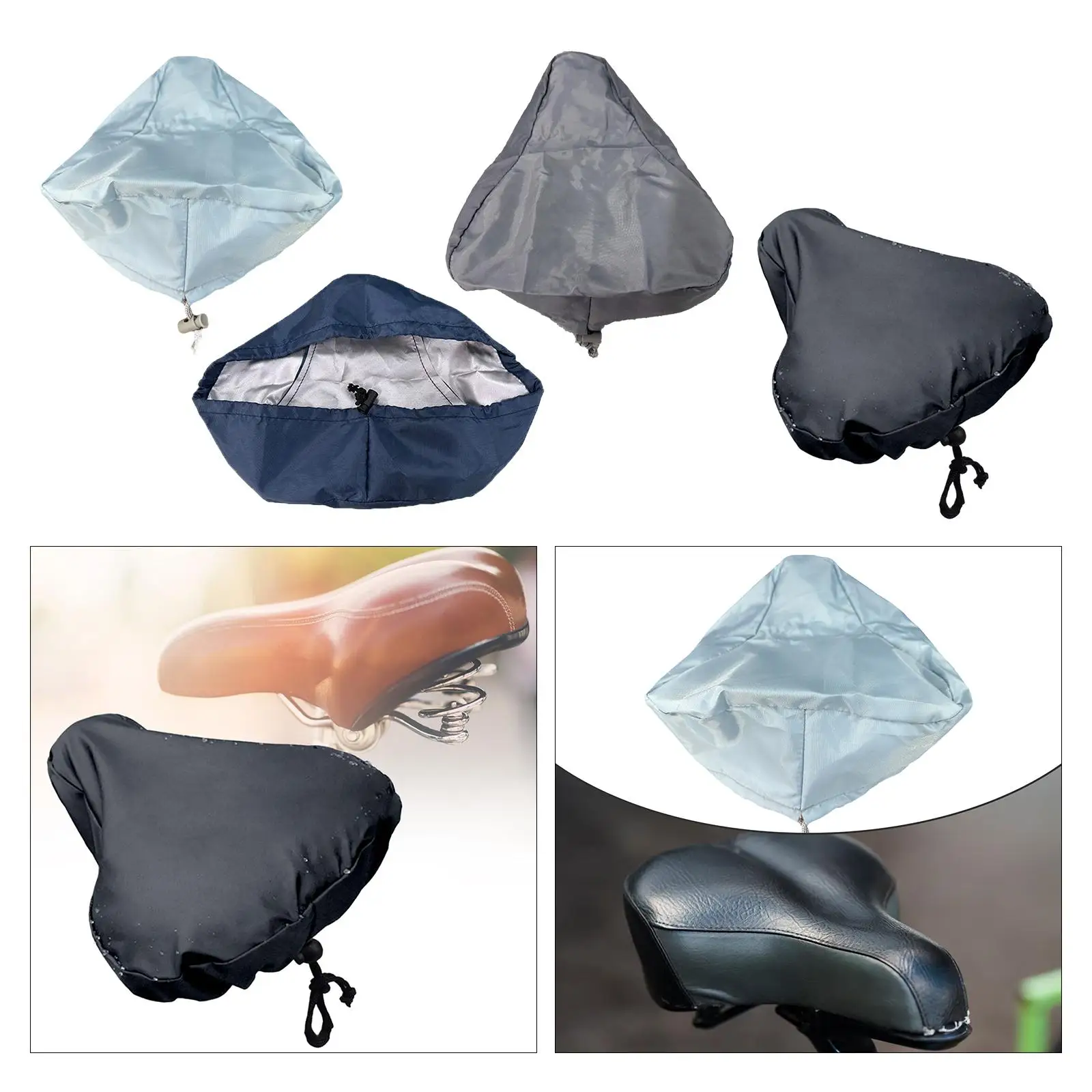 

Dust Resistant Bike Seat Cover Waterproof Cycling Saddle Protector Universal Fit with Drawstring for Comfort and Protection