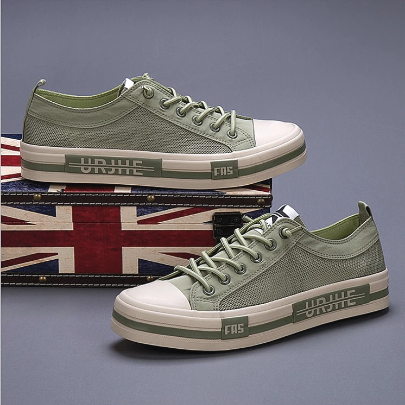 

New Men Canvas Shoes Platform Lace Up Mesh Breathable Board Shoes Summer Women Walking Wading Quick Dry Casuals Zapatos Casuales