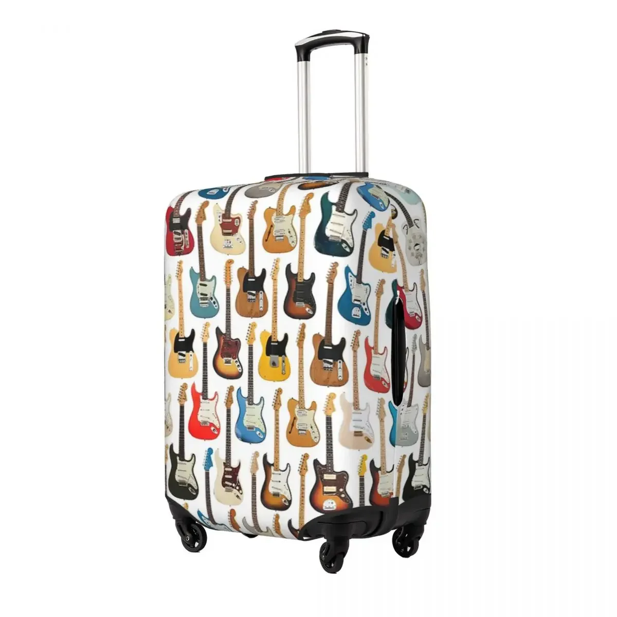 Vintage  Guitar Print Luggage Protective Dust Covers Elastic Waterproof 18-32inch Suitcase Cover Travel Accessories