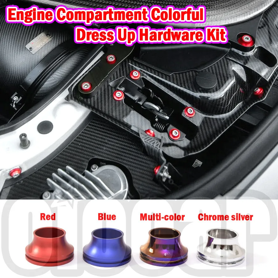 OiOMOTORS Front Bonnet Body Colorful Billet Bolts and Nuts Dress Up Hardware Kit for BMW F87 M2C F80 M3 F82 M4