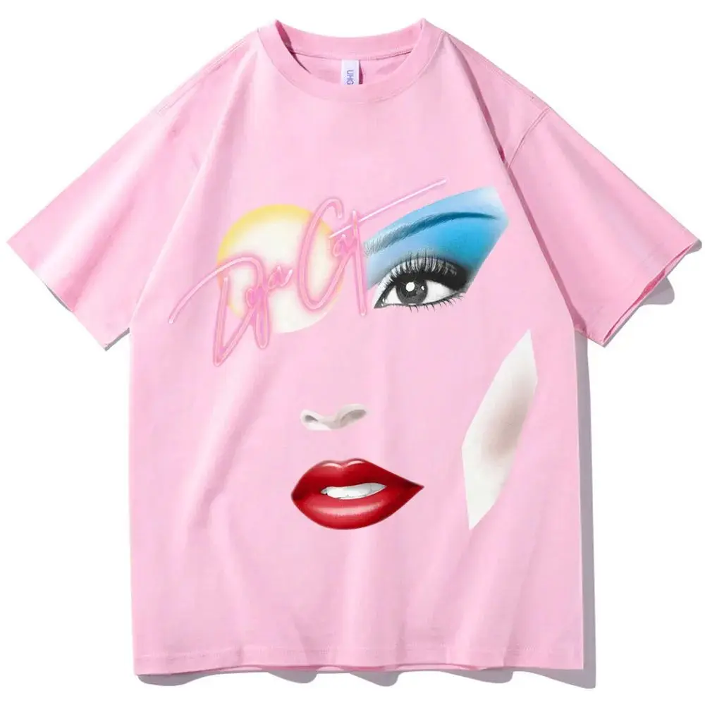Y2k Hip Pop T-shirts Doja Cat Vie Serveren Gezicht T-shirt Man Vrouw Harajuku O-hals Casual Losse Shirt Gift Unisex