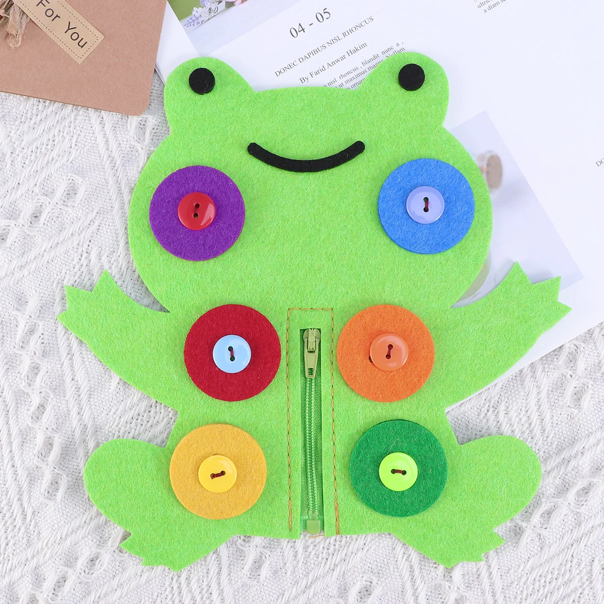 

Non-woven Button Toy Kindergarten Toys Teaching Aids Parent-child Game Cognitive Color Matching