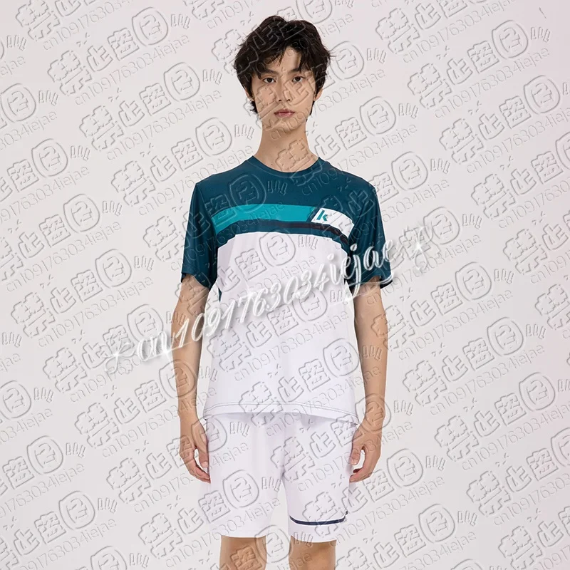 2026 كاواساكي ملابس كرة الريشة قصيرة الأكمام تي شيرت B1970 الرجال والنساء المنافسة التجفيف السريع تنفس