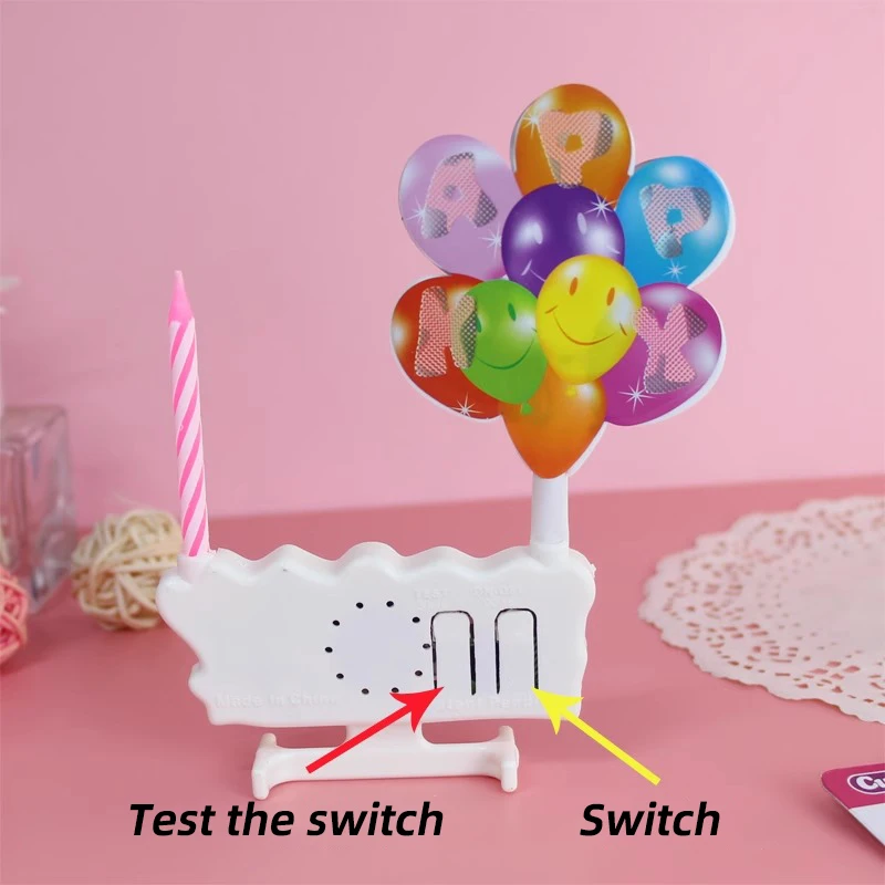 Geburtstagskerzen, singende elektronische Musik, Partyatmosphäre, kreatives Dekorieren von Kuchen-Plug-Ins, Geräusche, leuchtend – Detail 5