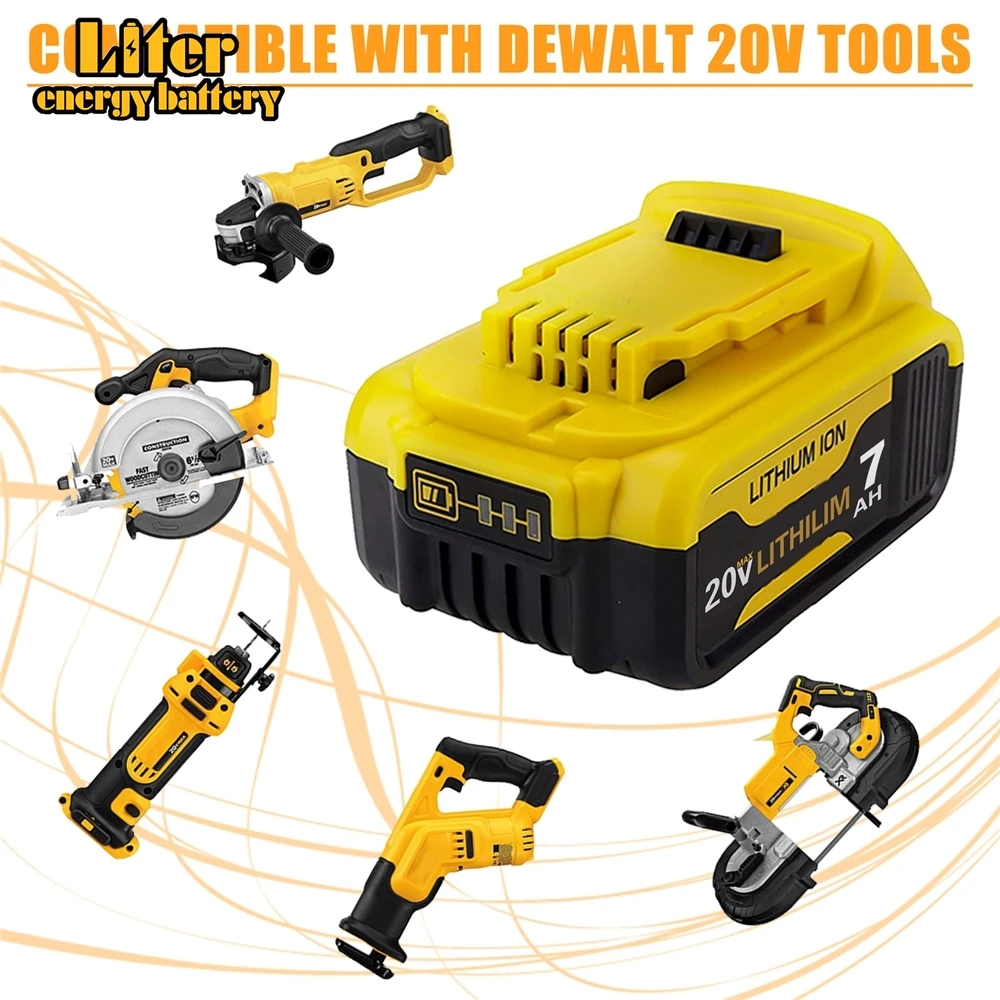 replacement 18v 20v dewalts lithium ion rechargeable battery pack 3ah 4ah 5ah 6ah for power tool cordless drill combo kit