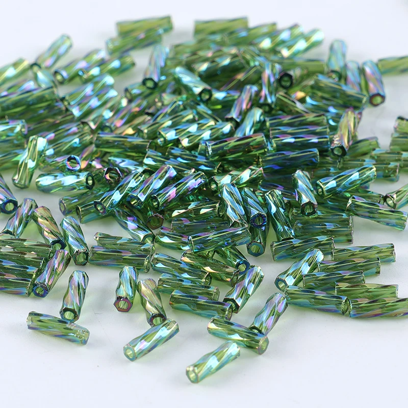 Importiert aus Japan, MGB 6MM Spiral Dazzling Colorful Tube Beads 10g Tube, für Kleidung, Kopfschmuck, Haarspangen, Ohrringe, DIY-Zubehör. – Detail 3