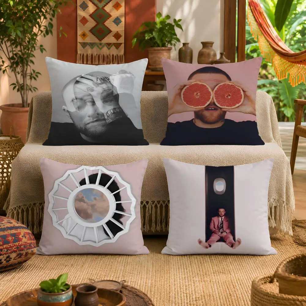 M-Mac Miller Singer Luxury Cushion Polyester Cover Easy Storage Velvety Feel Indoor Pillow with Vivid Detail
