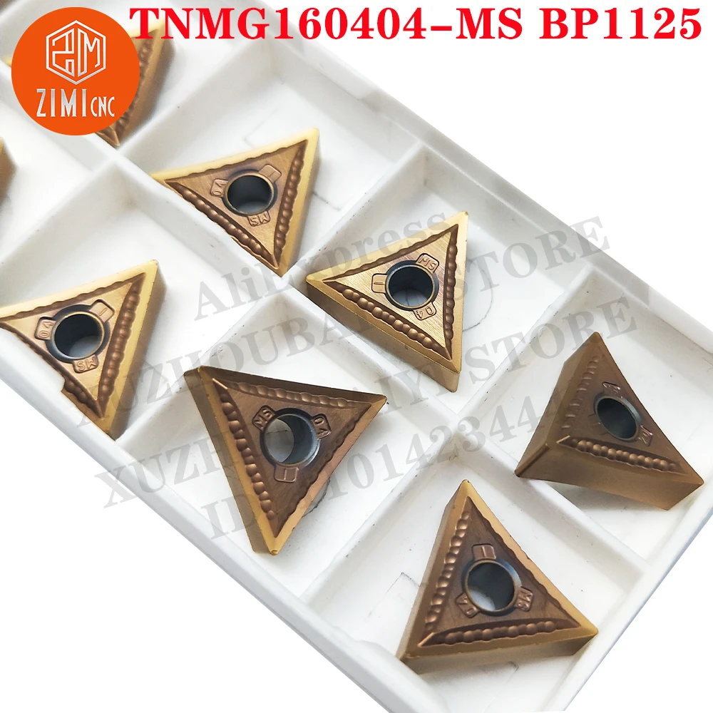 TNMG160404-MSBP1125 TNMG160404-MS Inserção de carboneto Ferramenta de Inserções para Torneamento Externo Ferramenta CNC TNMG Torno Indexável Ferramenta de corte TNMG