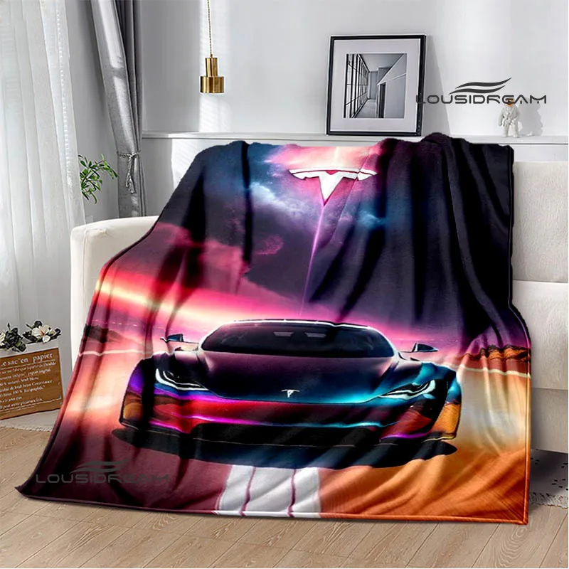 3D T-Teslas Retro printed blankets children's warm blanket soft and comfortable blanket home travel blanket birthday gift