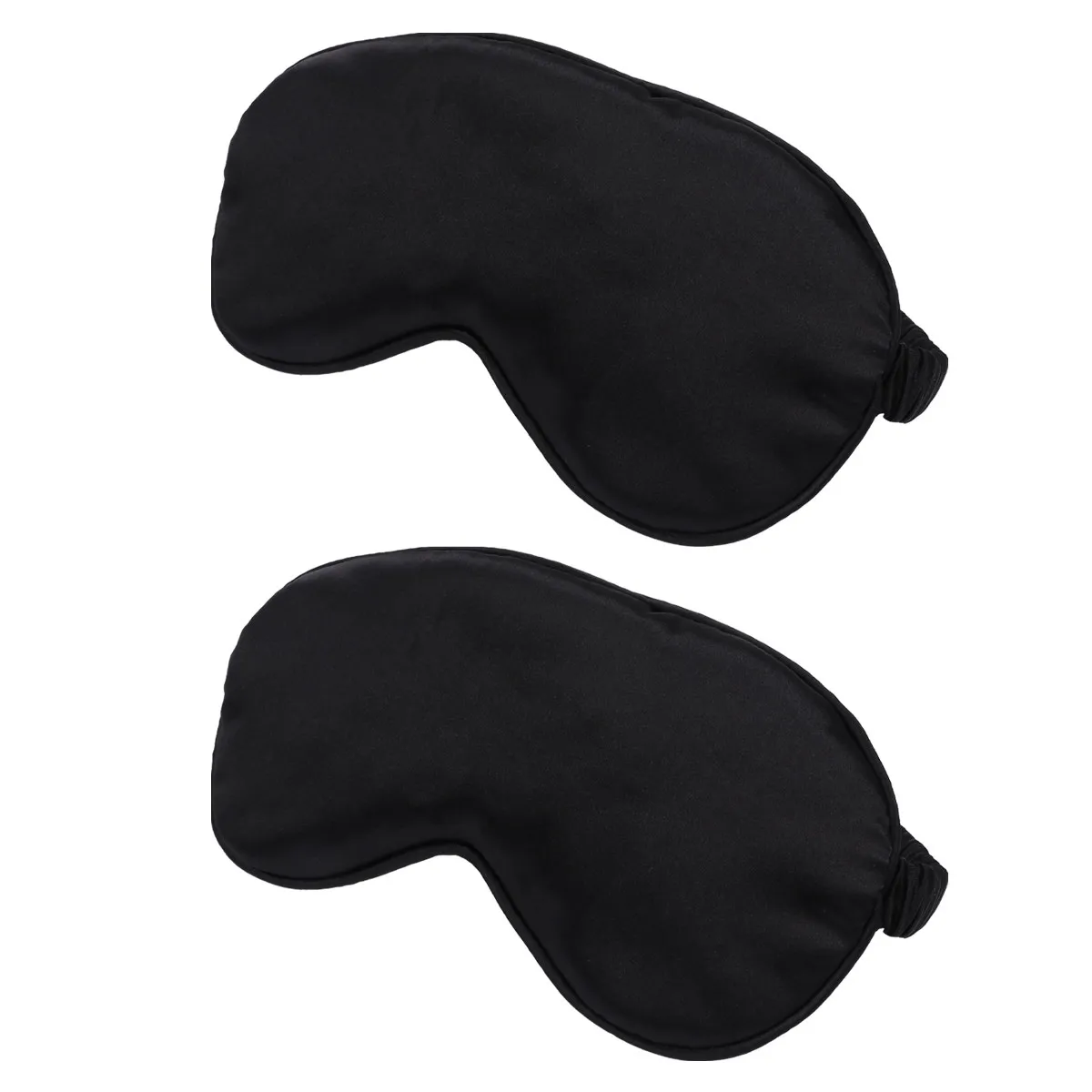 2Pcs Premium Silk Sleep Eye Mask Soft Washable Lightweight Eye Shade for Men Women Train Plane Conference Deep Sleep
