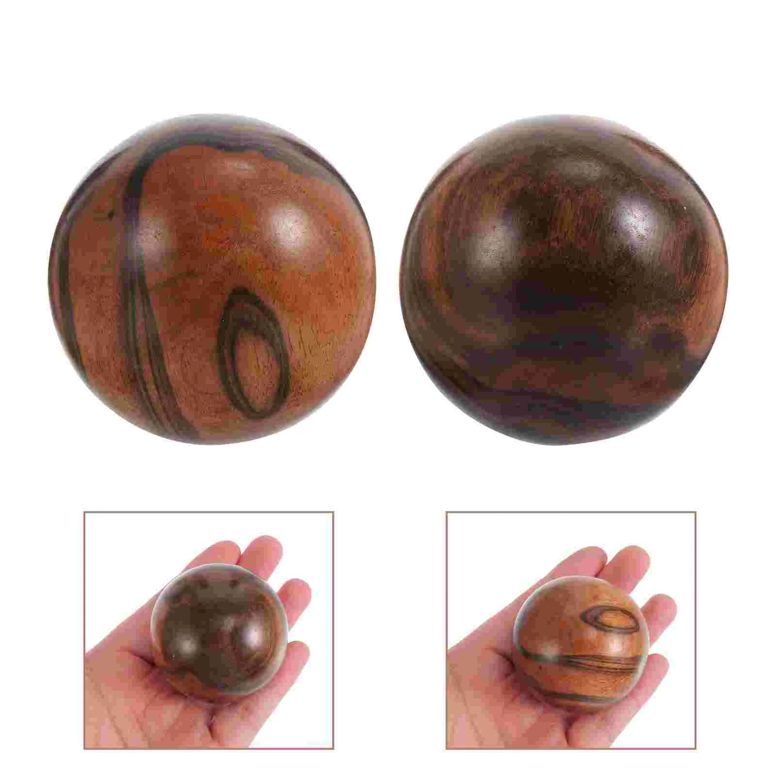 

2 Pcs Natural Fitness Golfer Spins The Ball Elder Toy Chinese Massage Balls