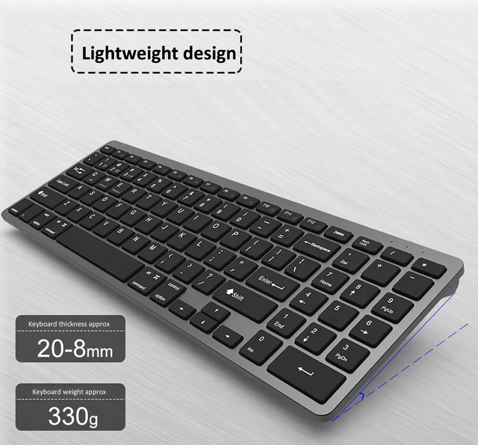 

Bluetooth 5.2 2.4G Wireless Keyboard and Mouse Combo Multimedia Keyboard Mouse Set for Laptop PC TV pad Macbook Android