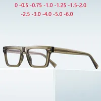 Tea Frame Anti Blue Rays Student Prescription Glasses For The Nearsighted  TR90 Square Shortsighted Eyewear 0 -0.5 -0.75 To -6.0