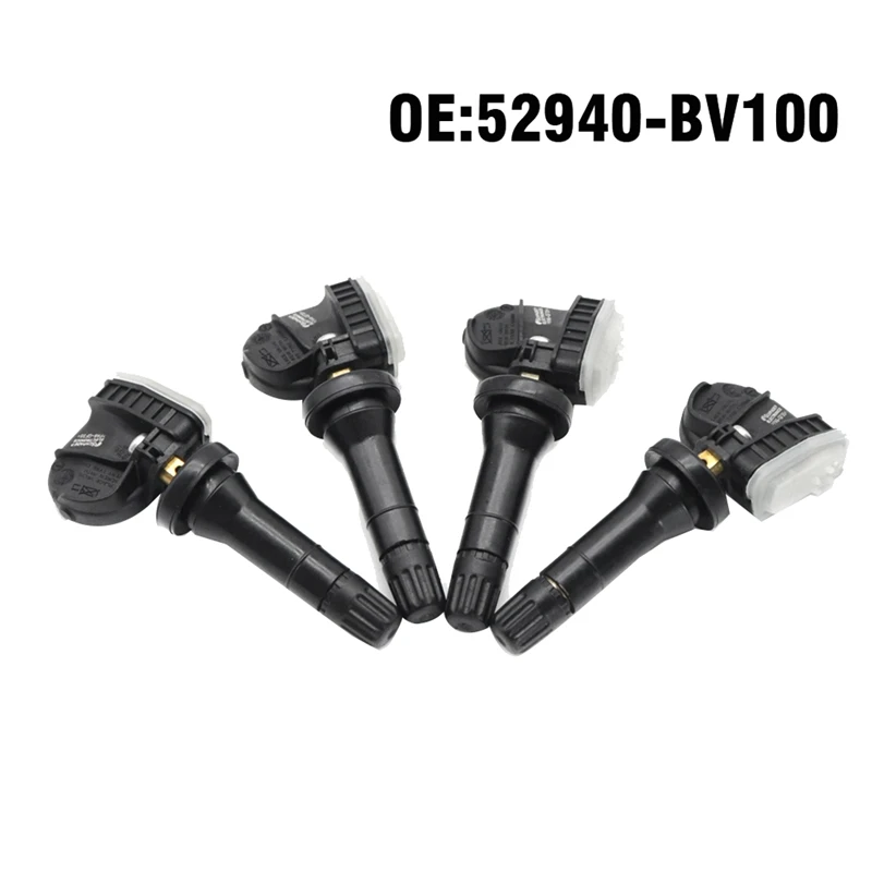 4Pcs Tire Pressure Sensor 433Mhz TPMS 52940-BV100 For Hyundai Creta H1 Van H100 Iload Staria Tucson Kia EV6 Sonet