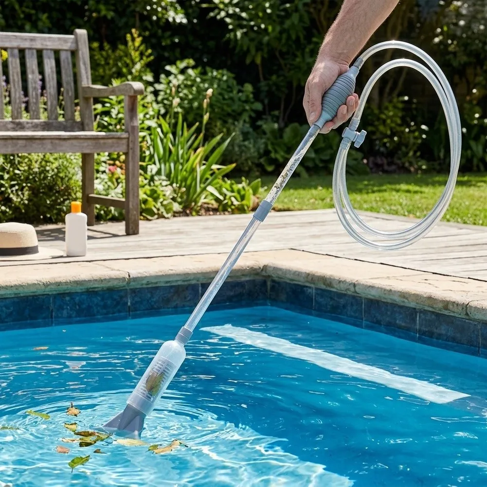 Manual Spa For Vacuum Wand for Above Ground For Pools and Hot Tubs - Lightweight Plastic Handheld Cleaning Tool