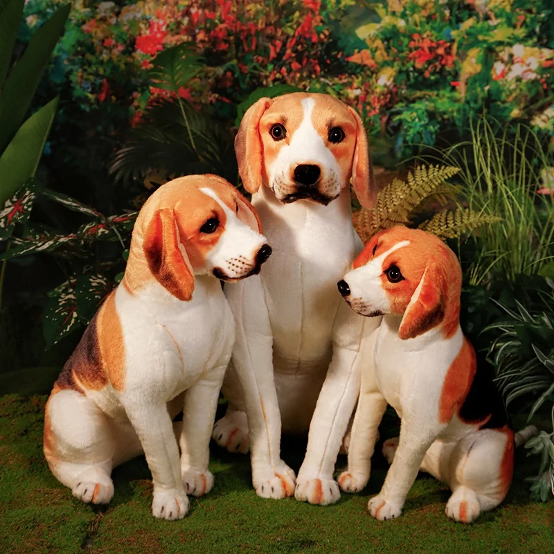 Creative 65cm Beagle Soft Dolls Simulation Plush Dogs Squat Toys Artificial Animal Pillows kids Boys Holiday Gift Pillow Decor