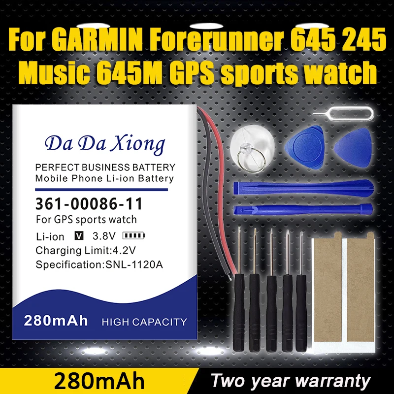 DaDaXiong 361-00086-11 Battery For GARMIN Forerunner 645 245 Music Forerunner645 645M GPS sports watch