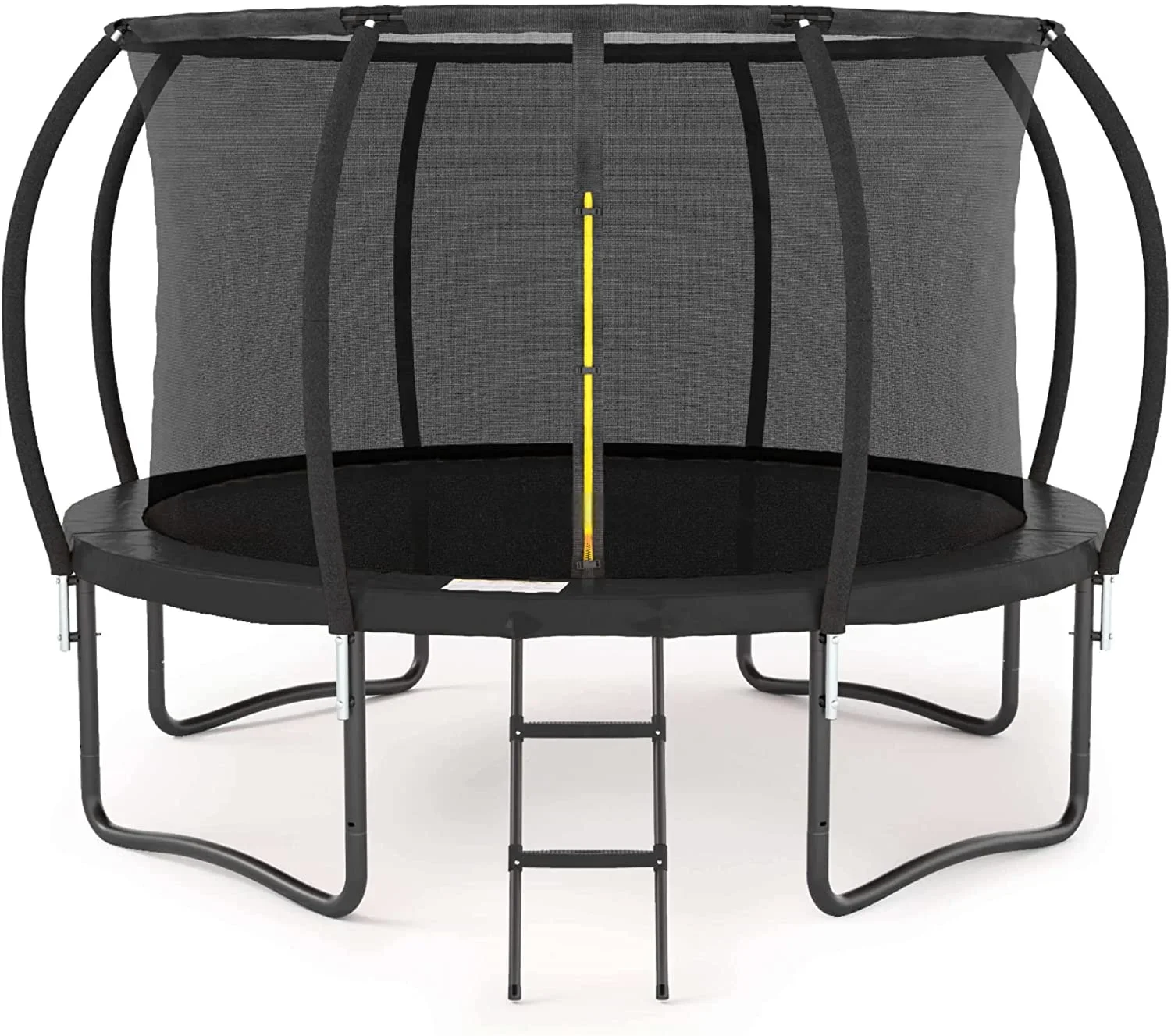 Großes Kürbis-Trampolin für den Garten mit Sicherheitsnetz und Leiter