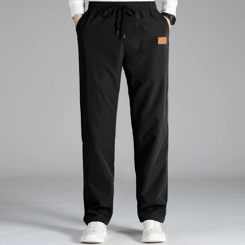 

Спортивные мужские летние Молодежные Студенческие Брюки, новинка 2023, тонкие прямые быстросохнущие брюки, повседневные 9-точечные брюки для мальчиков