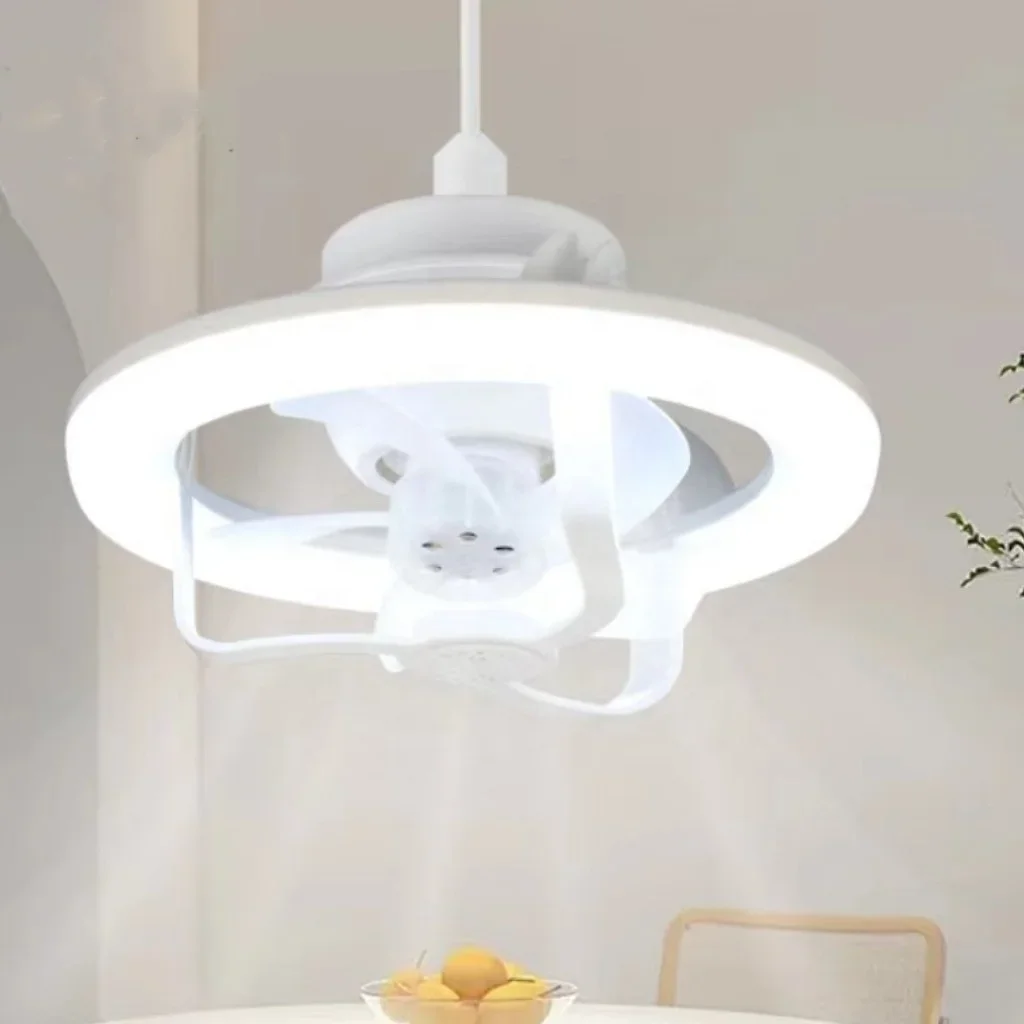 SENKAI Modern invisible colorful fan leaf remote control variable light RGB small home bedroom LED aromatherapy ceiling fan