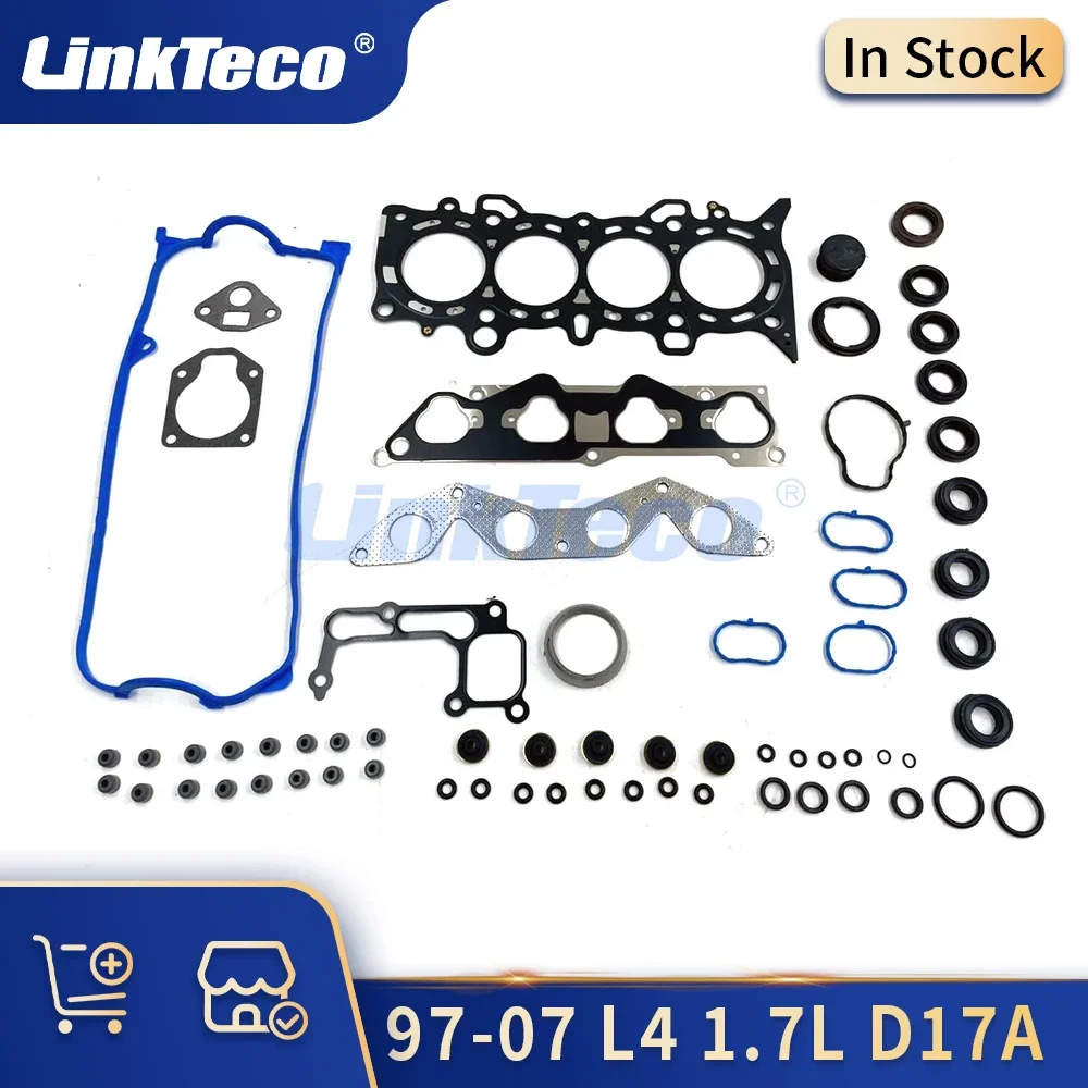 Auto Engine Parts Full Gasket Repair Set Kit Fit 97-07 D17A L4 1.7 L For ACURA EL HONDA CIVIC EDIX FR-V INTEGRA JAZZ STREAM 1.7L