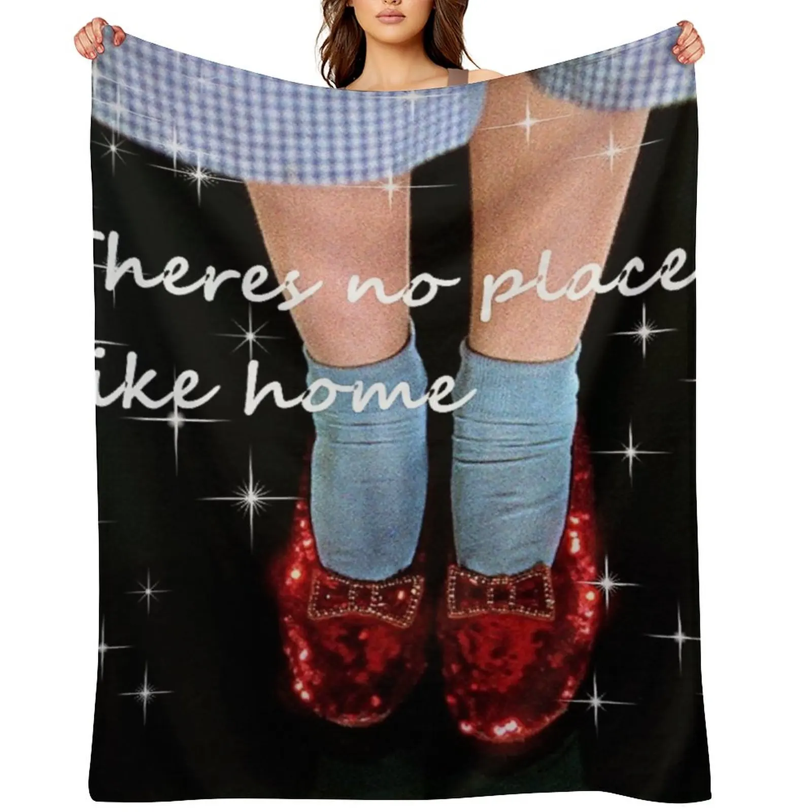 

no place like home wizard we want those ruby slippers glitter edit mask design mysticladyart Throw Blanket