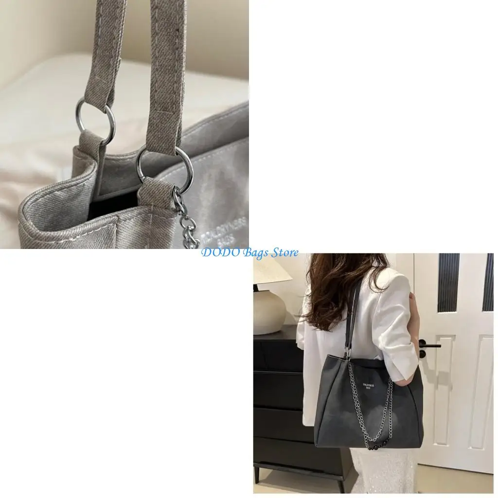 

Elegant PU Leather Shoulder Bag Large Capacity for Office and School Shopping
