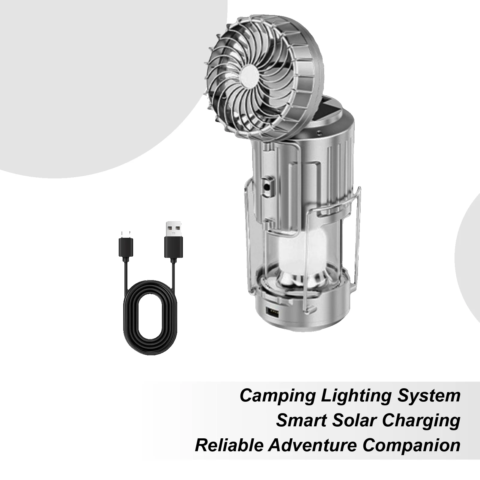 

Camping Lantern Rechargeable Solar Powered LED Lantern Camping Accessories Rechargeable Waterproof Survival Gear Power Bank With