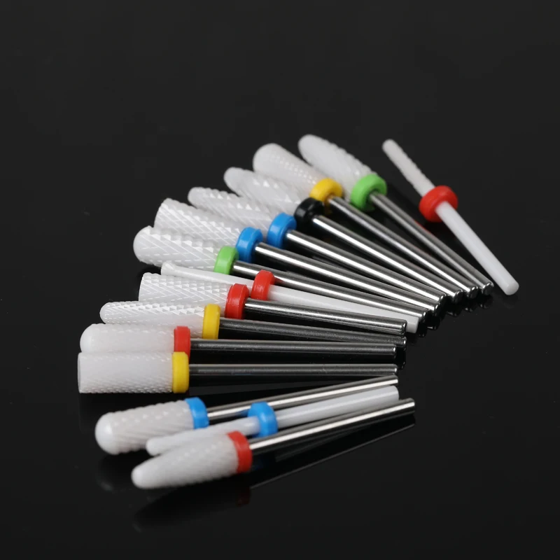 

Ceramic Tungsten Nail Drill Bit Milling Cutter For Manicure Pedicure Nail Files Buffer Nail Art Equipment Accessory