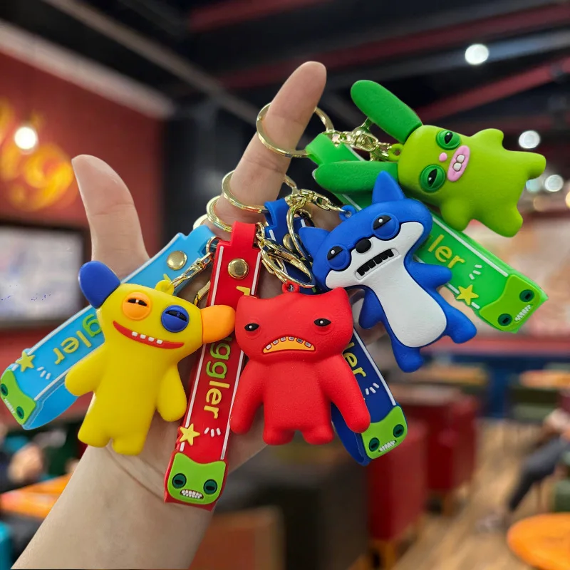 Мультяшный милый странный брелок для ключей, кукла, забавная кукла, подвеска, студенческая сумка, брелок для ключей, автомобильный кулон