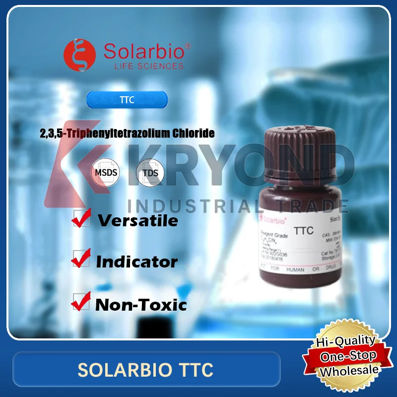 SOLARBIO TTC 2,3,5 - Cloruro de trifeniltetrazolio para aplicaciones de viabilidad celular y investigación biológica Producto original