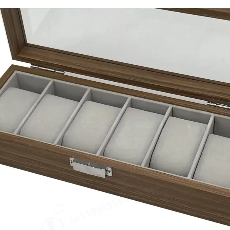 High Grade Walnut Pattern Wooden Watch Box Jewelry Storage Gift Case Bracelet Display Organizer Elegant Packaging for