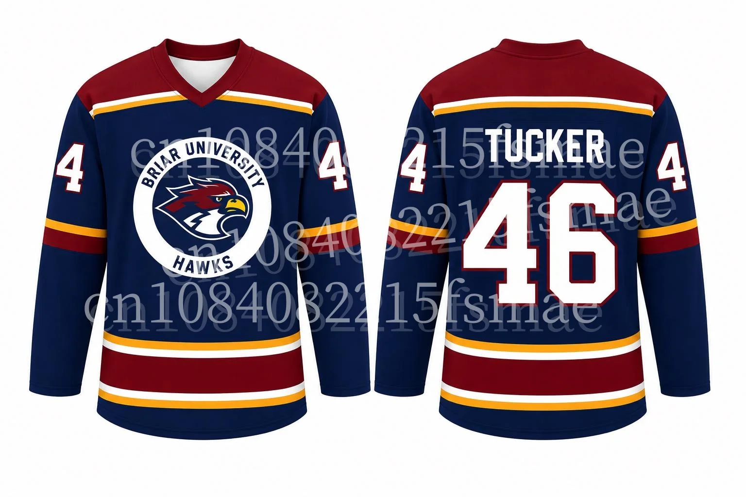 Briar University Hockey-Trikot Garrett Graham 44 Tucker 46 Eishockey-Trikots Buch Cosplay Herren Sportshirt Sweatshirts Uniform – Detail 9