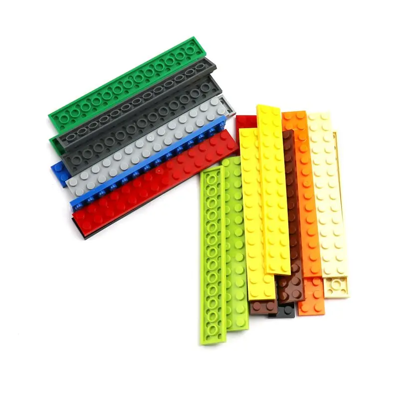 Plate 2x14 10 Pieces DIY Enlighten Block Brick Part 91988 Assembles Particles Building Sets Baseplate