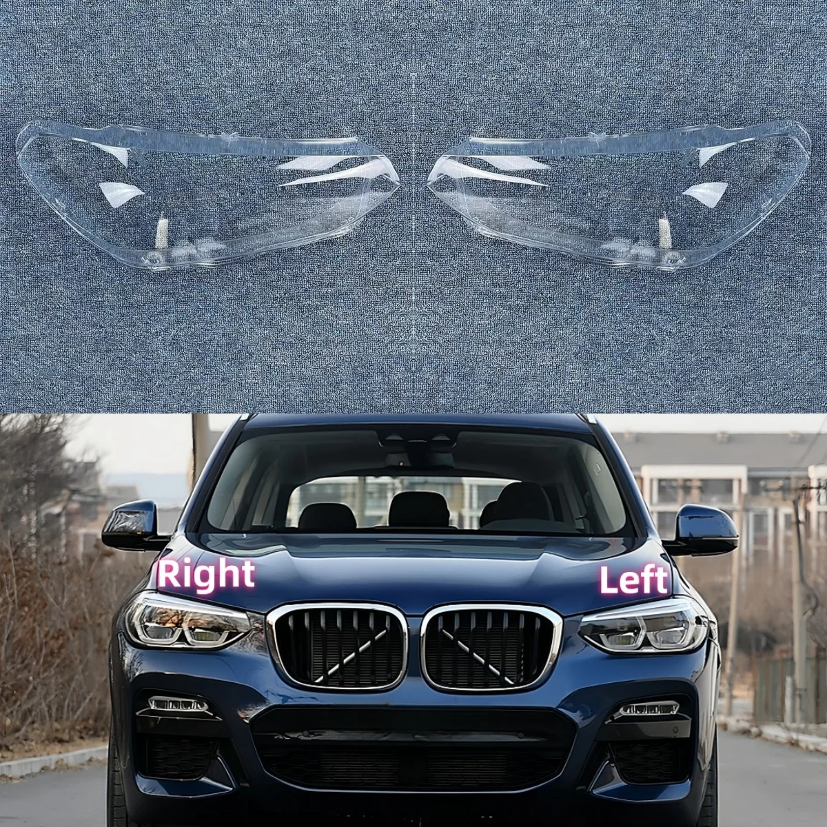 

Для BMW X3 X4 2018 2019 2020 2021 автомобильные аксессуары Заменить прозрачную искусственную оболочку стекло для фар