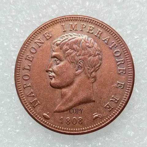Reproduction Italy 1808-1813 Copper Decorative Commemorative Coin