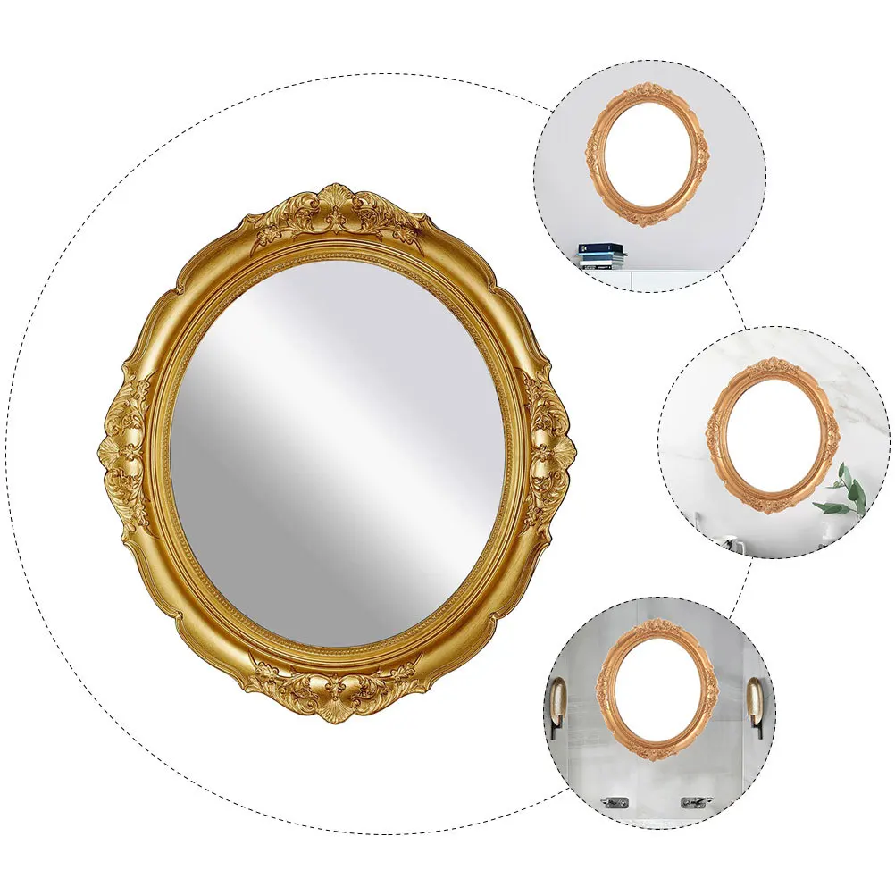

1Pcs Retro Disc Decor Vintage Makeup Mirror for Women Wall Hanging Mirror Compact Delicate Design Home Bathroom Decor