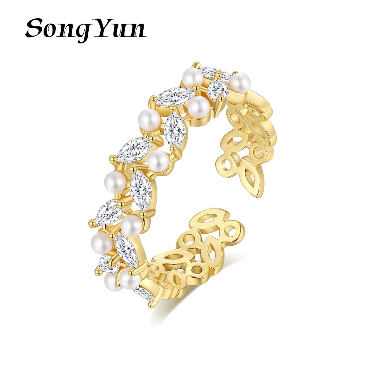 

SongYun Jewelry MHT Quality Brass Ring Wedding Band CZ 7A Zircon Mother Day Daughter Women Rings Fashion Jewelry