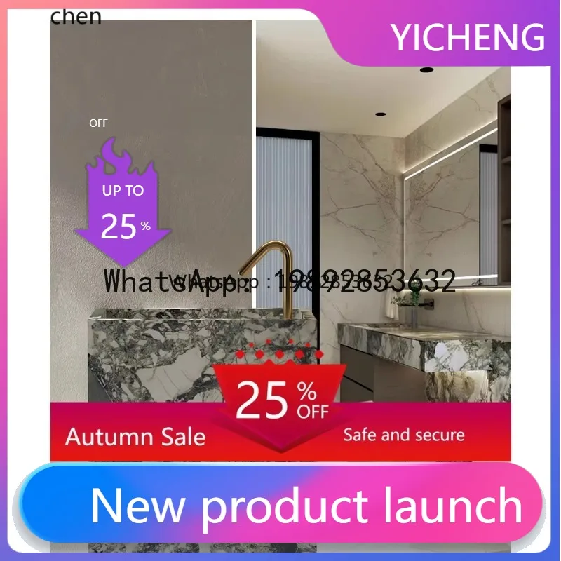 X2 rock slab column basin integrated floor-to-ceiling hand wash basin villa bed and breakfast hotel wash table
