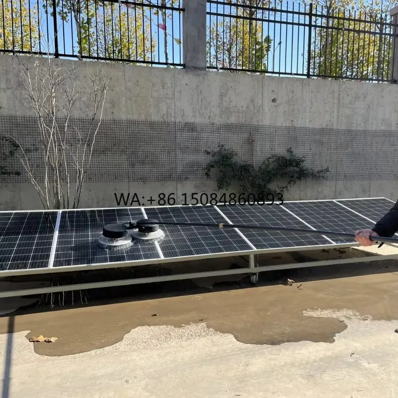 High Torque PV Cleaning Tool, Dual Head Brush, Large Battery Capacity for Fast Solar Photovoltaic Stain Removal
