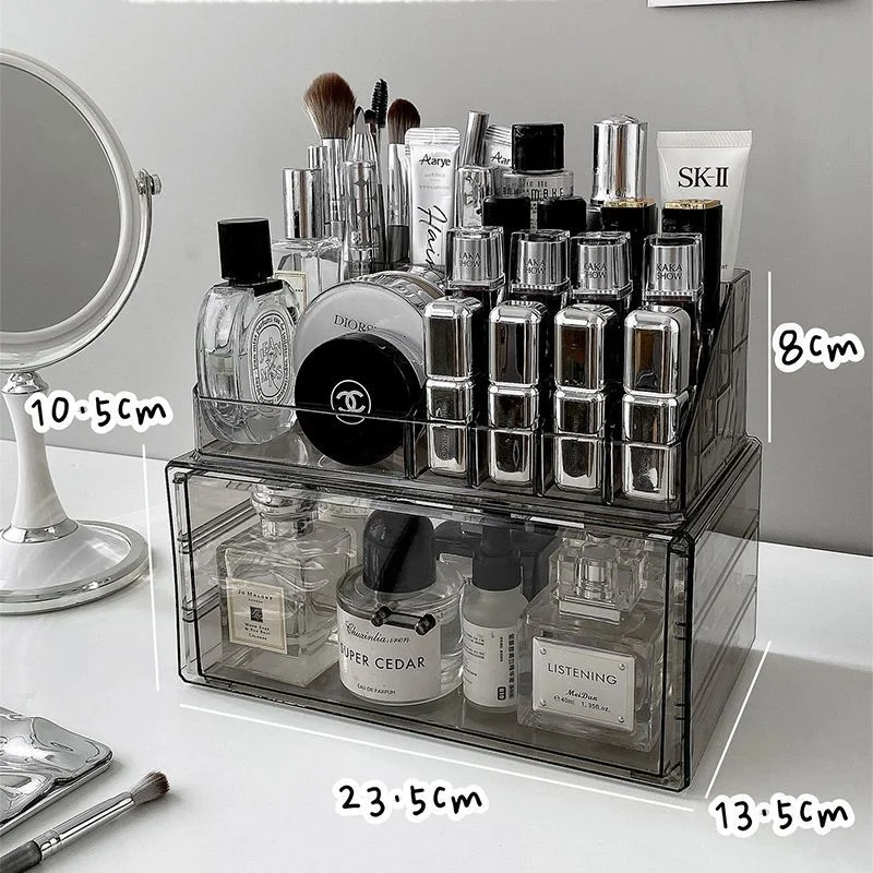 Makeup Organizer Cosmetic Storage Box Drawer Desktop Lipstick Holder Skincare Rack Vanity Shelf Jewelry Case Cosmetic Box