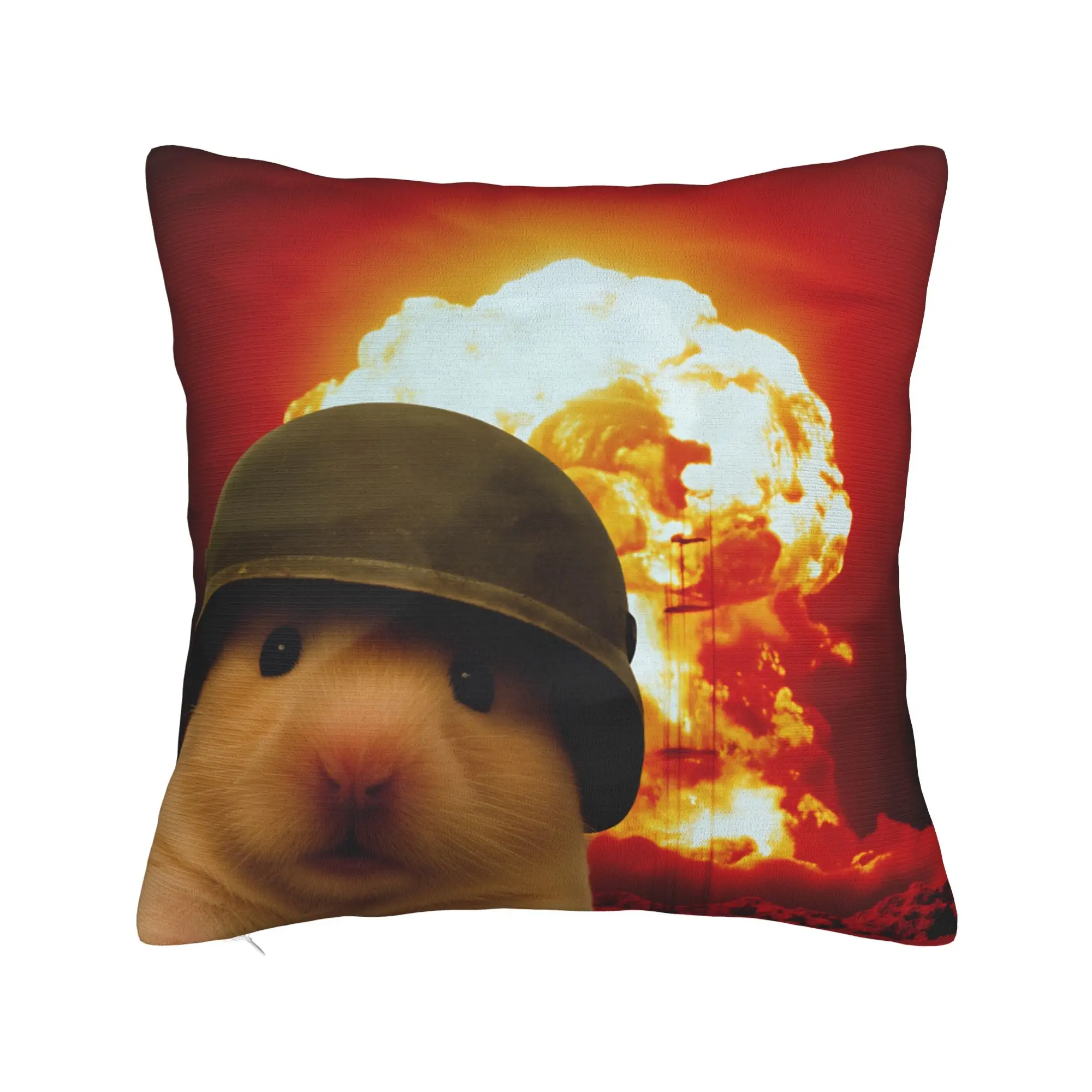 Funny Explosion Hamster Square Pillow Cases  Cushion Cover Creative Polyester Decorative Pillowcover for Seat 40x40cm