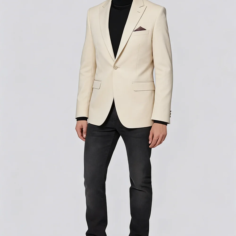 

Men's 2-Piece Terno Suit Peak Lapel Velvet Borgonha Blazer Single Button Smoking Casual Wedding Ternos