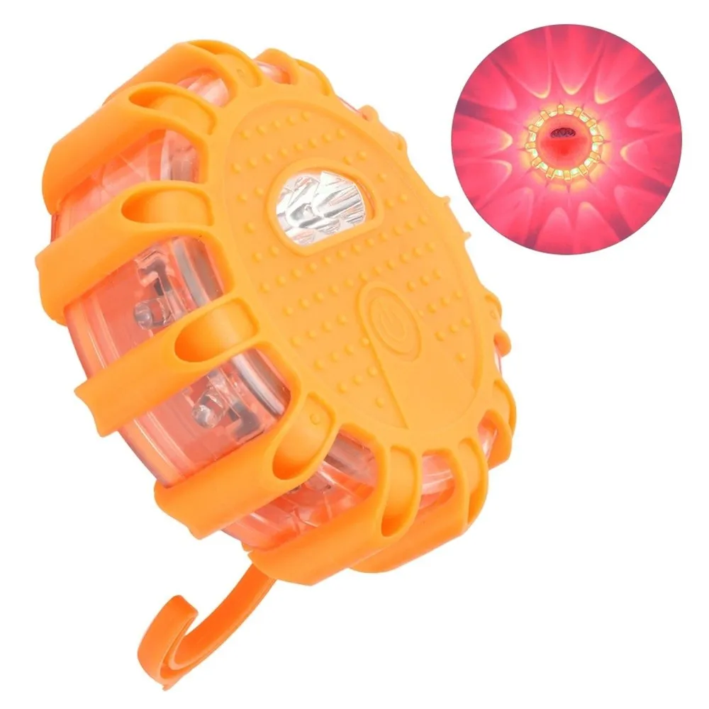 9 Modes Emergency Warning Light Portable Strong Magnetic Base Flashing Warning Light Waterproof 15 LED Beads