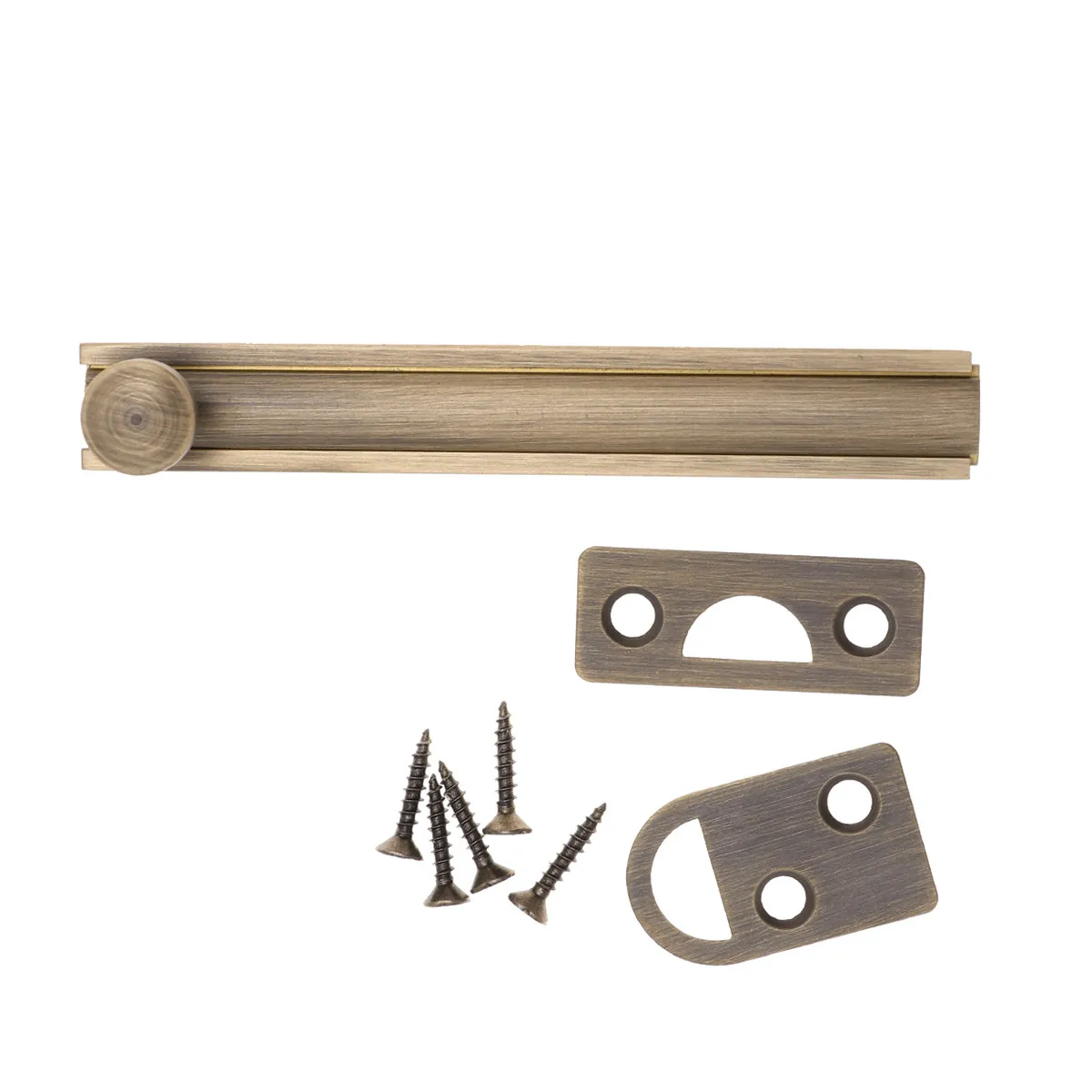 4 Inch Copper Door Bolts Latch Matte Texture Long Easy Install Flush Surface Fire Rated Door Latch for Wood
